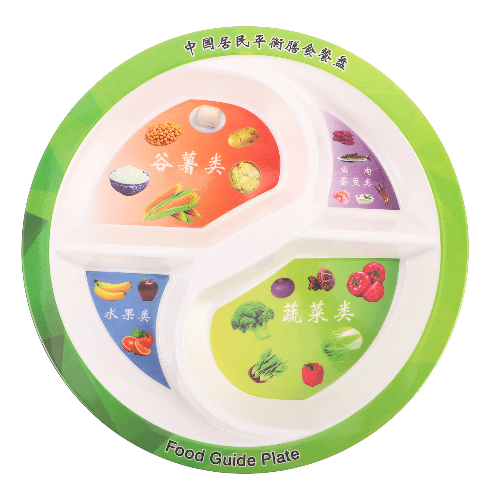 Nutrition & Fitness Class - 4 Section Adult Divided Plate Lightweight