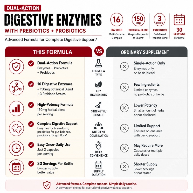 Digestive Enzymes with Prebiot - Digestive Enzyme Blend recension och pris