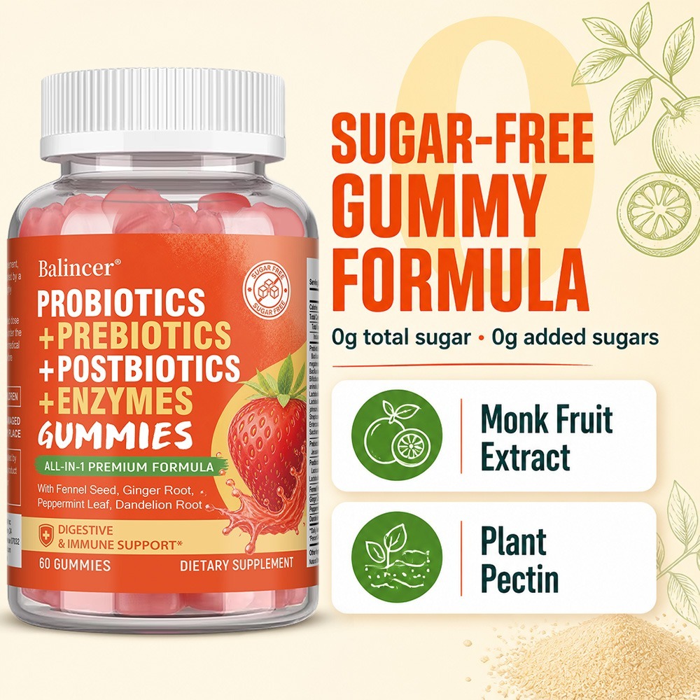 Probiotic Gummies - Contains P - Digestive Enzyme Blend recension och pris