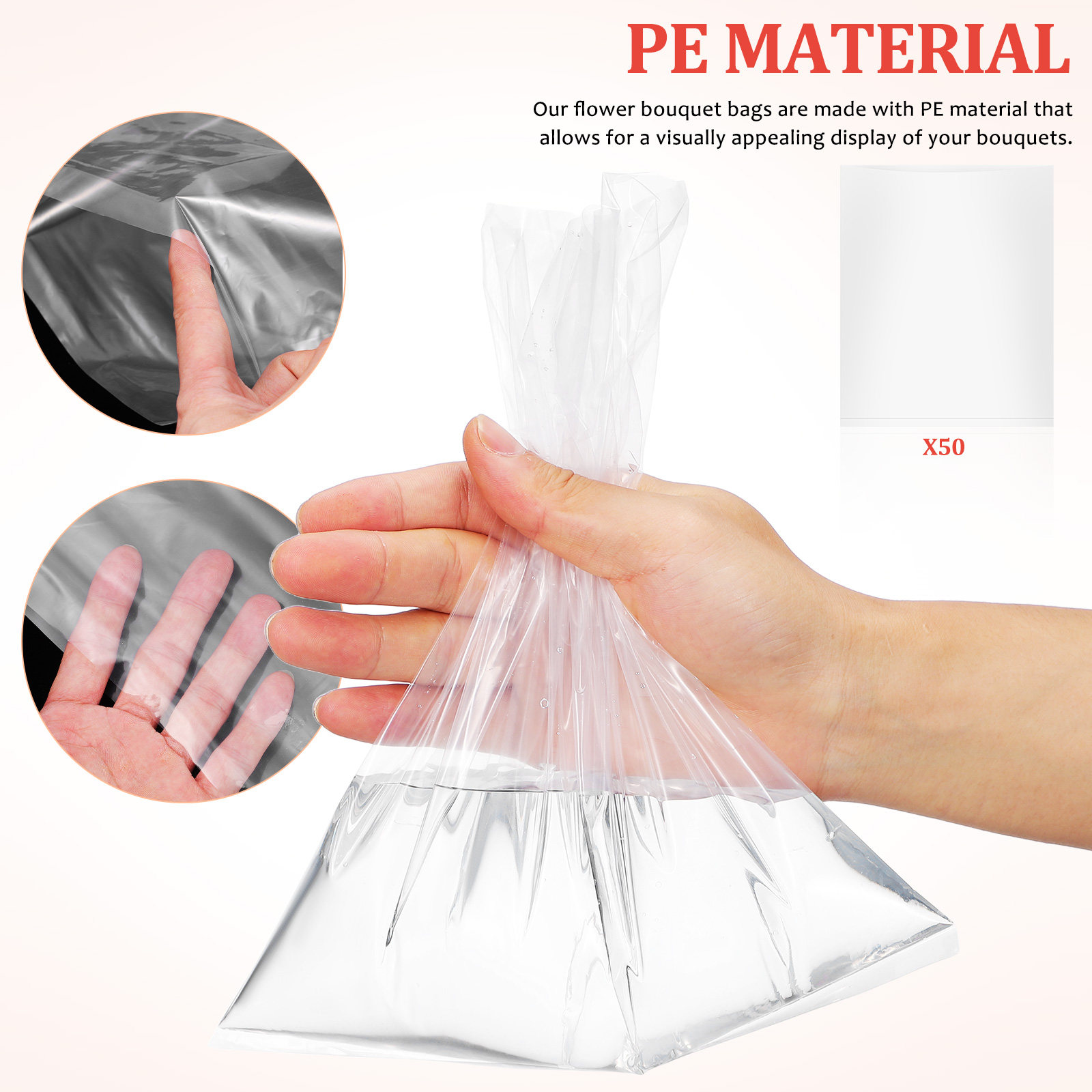 50pcs Flower Bags Plastic Fres - Nutrition & Fitness Class recension och pris