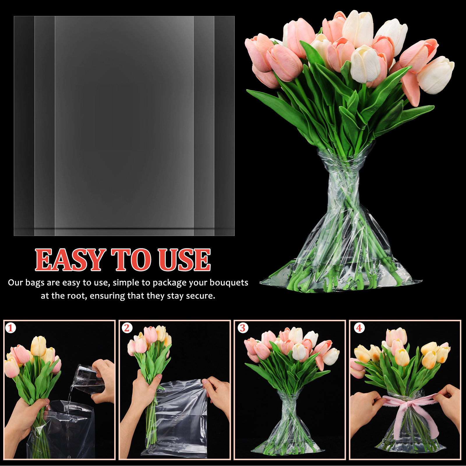 50pcs Flower Bags Plastic Fres - Nutrition & Fitness Class recension och pris