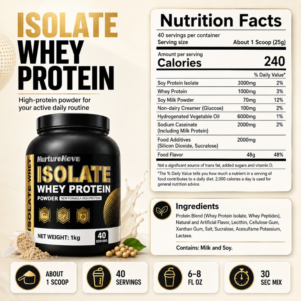 NurtureNova Isolate Whey Prote - Fitness Nutrition Whey recension och pris