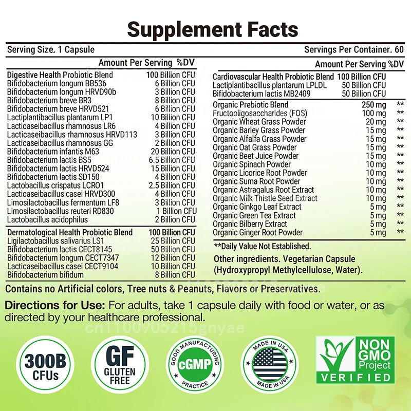 Female Probiotics 100 Billion  - Digestive Enzyme Blend recension och pris