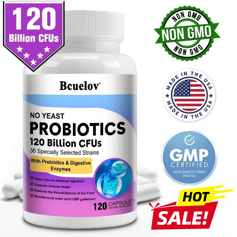 Probiotics 120 Billion CFU 36  - Digestive Enzyme Blend recension och pris